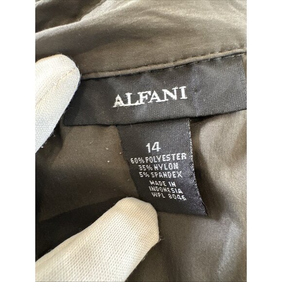 Alfani Gray Collared Short Sleeve Button-Down Shirt Dress Size 14 - Picture 8 of 11